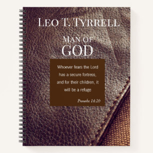 Personalize Mens Bible Verse Notizbuch