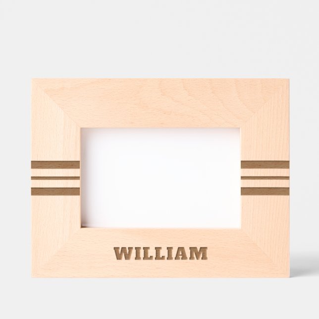 Personalize | Modern Simple Add Name, Geätzte Rahmen (Vorderseite)