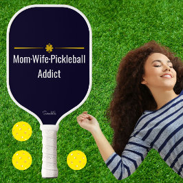 Personalize Mom Wife Pickleball Addict Custom Name Pickleball Schläger