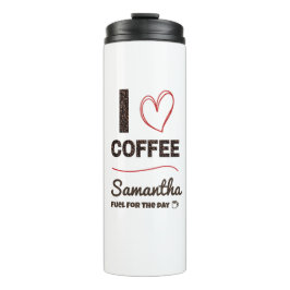 Personalize Name Coffee Lover Gift for Her Thermosbecher