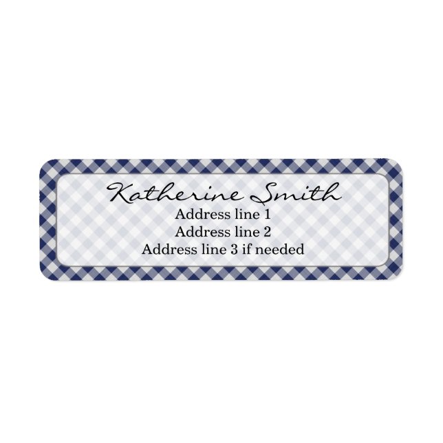 Personalize: Navy Blue Gingham Karo Pattern (Vorne)