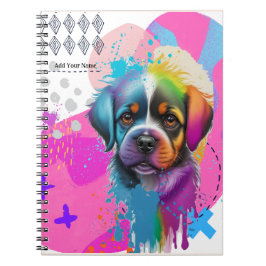 PERSONALIZE: Niedliches Puppy-Dop-Notebook Notizblock