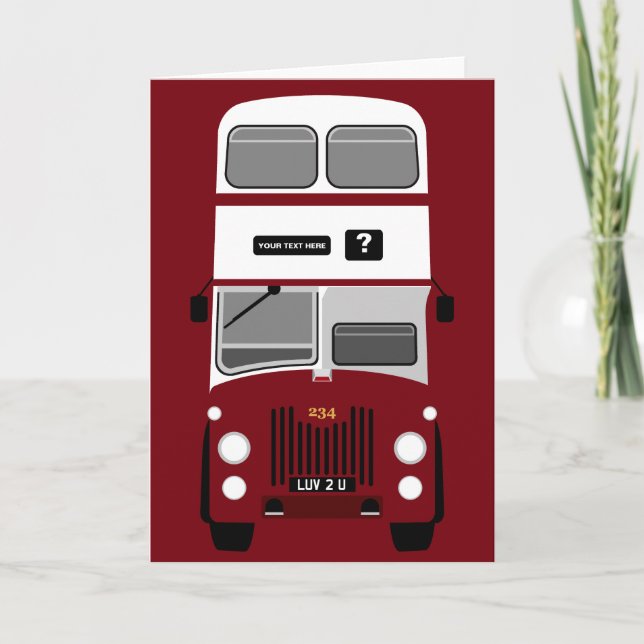 Personalize Old Oldham Double Decker Bus Karte (Vorderseite)
