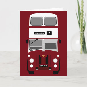 Personalize Old Oldham Double Decker Bus Karte