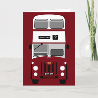 Personalize Old Oldham Double Decker Bus Karte