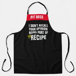 Personalize Opinion Funny Chef Apron - Grill! Schürze