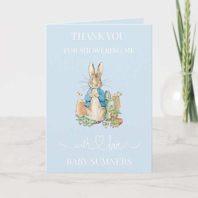 Personalize Peter das Kaninchen Foto Vielen Dank Dankeskarte (Vorderseite)