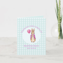 Personalize Peter das Kaninchen Vielen Dank Dankeskarte