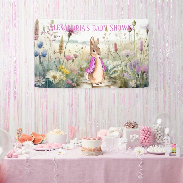 Personalize Peter rabbit Baby Shower Banner (Party)