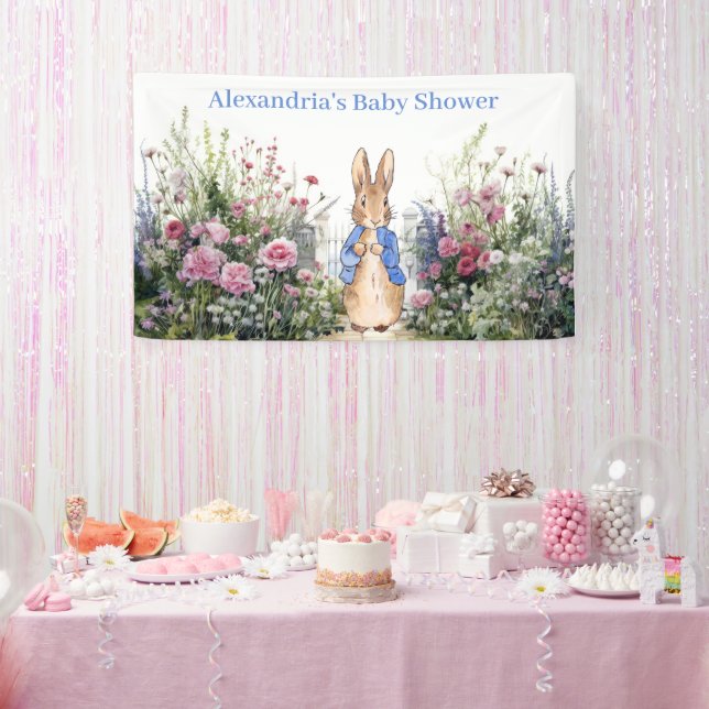 Personalize Peter rabbit Baby Shower Banner (Party)