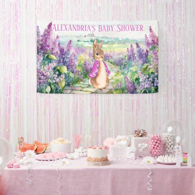 Personalize Peter rabbit Baby Shower Banner (Party)