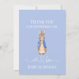 Personalize Peter the Kaninchen Baby Dusche Vielen Dankeskarte