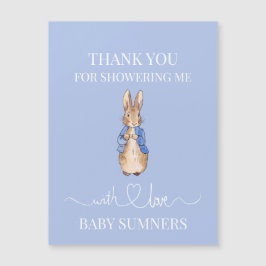 Personalize Peter the Kaninchen Baby Dusche Vielen Magnetkarte