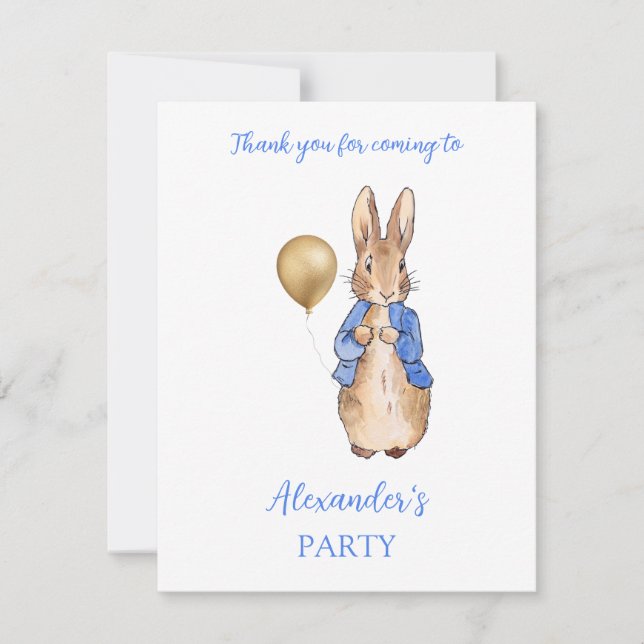 Personalize Peter the Rabbit Vielen Dank (Vorderseite)