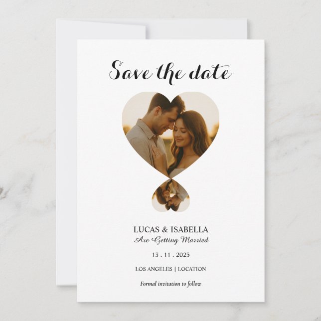 Personalize Photo save the date card Einladung (Vorderseite)