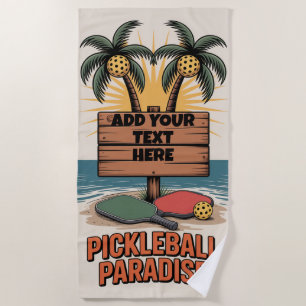 PERSONALIZE Pickleball Paradise Strandtuch