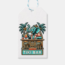 Personalize Retro Elephant Tiki Bar