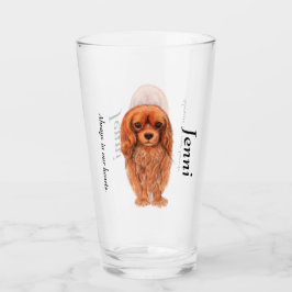 Personalize Ruby Cavalier King Charles Spaniel Glas