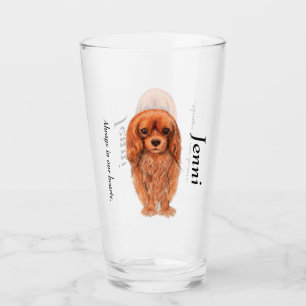 Personalize Ruby Cavalier King Charles Spaniel Glas