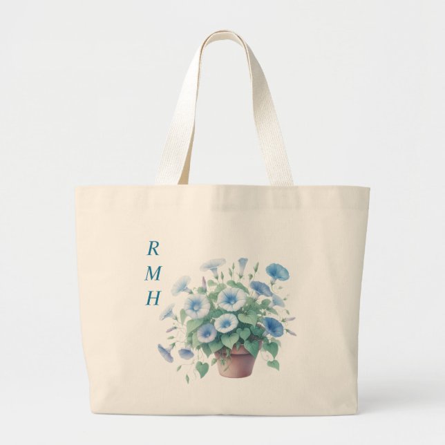 Personalize September Morning Glory Tote Bag Jumbo Stoffbeutel (Vorne)