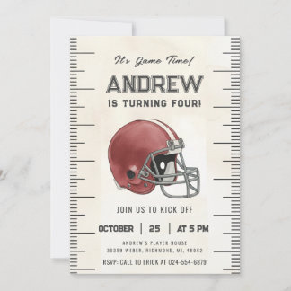 Personalize Sport Football Birthday Einladung