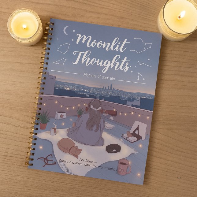 Personalize Stargazing Moonlit Cute Back to School Planer (Von Creator hochgeladen)