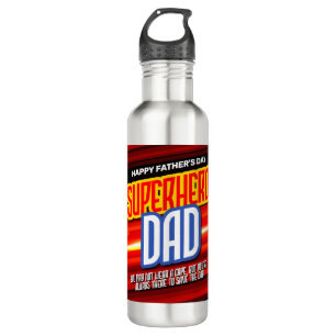 Personalize SuperHero Vater Edelstahlflasche
