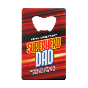 Personalize SuperHero Vater Geldbeutel Flaschenöffner