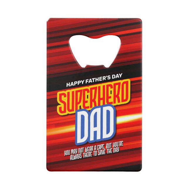 Personalize SuperHero Vater Geldbeutel Flaschenöffner (Vorderseite)