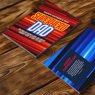 Personalize SuperHero Vater Postkarte