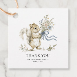 Personalize Thank You Squirrel Baby Shower Geschenkanhänger