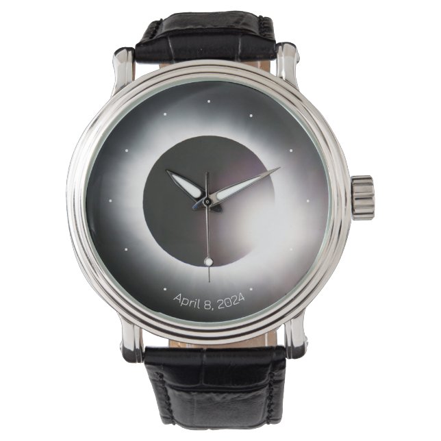 Personalize Total Solar Eclipse 2024  Armbanduhr (Vorderseite)