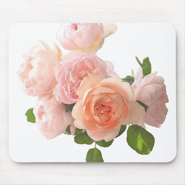 Personalize Trendy Modern Template Elegant Roses Mousepad (Vorne)