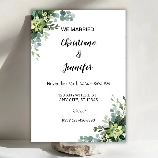 Personalize We married Invitation Einladung (Von Creator hochgeladen)