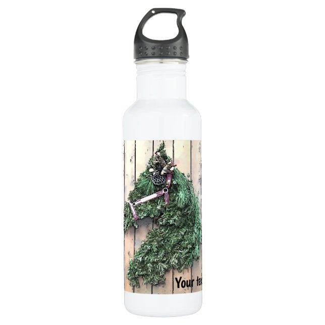 Personalize - Weihnachts-Pferdesaal Edelstahlflasche (Vorderseite)