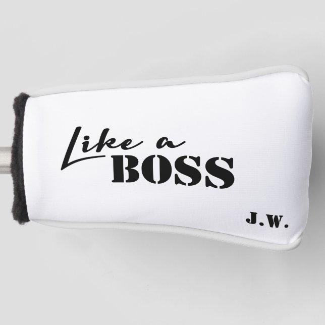 Personalize wie ein Boss modern mit klassischem Ty Golf Headcover (Vorderseite)