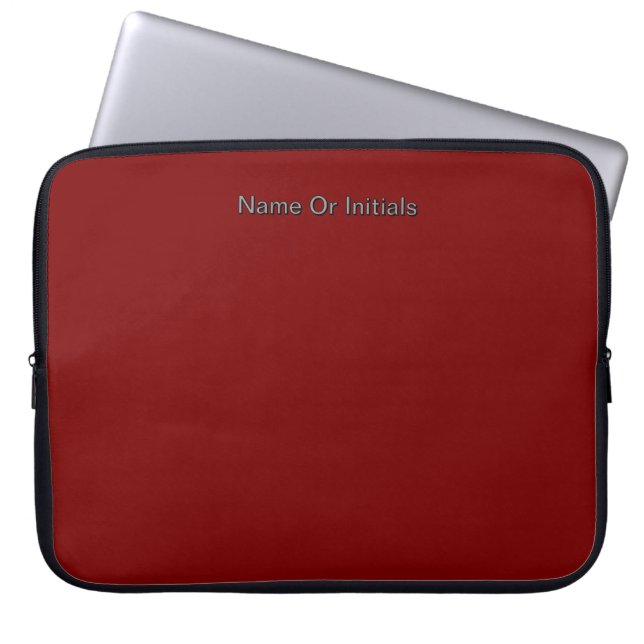 Personalize With Name Dk Red  Laptopschutzhülle (Vorderseite)