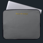 Personalize With Name Gray   Orange Laptopschutzhülle<br><div class="desc">Style: Neoprene Laptop Sleeve 15 inch Protect your laptop with a custom laptop sleeve. Made with 100% neoprene, these lightweight and water resistant sleeves look great with your photos, text, or designs. Great for travel or just day-to-day use, custom laptop sleeves come in three sizes to fit your device and...</div>