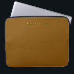 Personalize With Name Initials Brown      Laptopschutzhülle<br><div class="desc">Style: Neoprene Laptop Sleeve 15 inch Protect your laptop with a custom laptop sleeve. Made with 100% neoprene, these lightweight and water resistant sleeves look great with your photos, text, or designs. Great for travel or just day-to-day use, custom laptop sleeves come in three sizes to fit your device and...</div>