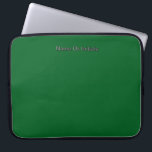 Personalize With Name Initials Green   Laptopschutzhülle<br><div class="desc">Style: Neoprene Laptop Sleeve 15 inch Protect your laptop with a custom laptop sleeve. Made with 100% neoprene, these lightweight and water resistant sleeves look great with your photos, text, or designs. Great for travel or just day-to-day use, custom laptop sleeves come in three sizes to fit your device and...</div>