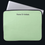 Personalize With Name Initials Mint Green       Laptopschutzhülle<br><div class="desc">Style: Neoprene Laptop Sleeve 15 inch Protect your laptop with a custom laptop sleeve. Made with 100% neoprene, these lightweight and water resistant sleeves look great with your photos, text, or designs. Great for travel or just day-to-day use, custom laptop sleeves come in three sizes to fit your device and...</div>