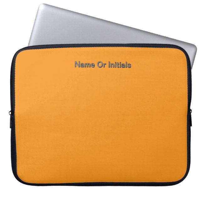 Personalize With Name Initials Orange      Laptopschutzhülle (Vorderseite)