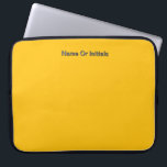 Personalize With Name Initials Yellow      Laptopschutzhülle<br><div class="desc">Style: Neoprene Laptop Sleeve 15 inch Protect your laptop with a custom laptop sleeve. Made with 100% neoprene, these lightweight and water resistant sleeves look great with your photos, text, or designs. Great for travel or just day-to-day use, custom laptop sleeves come in three sizes to fit your device and...</div>