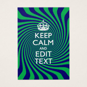 Personalize Your Keep Calm Blue and Green Twist