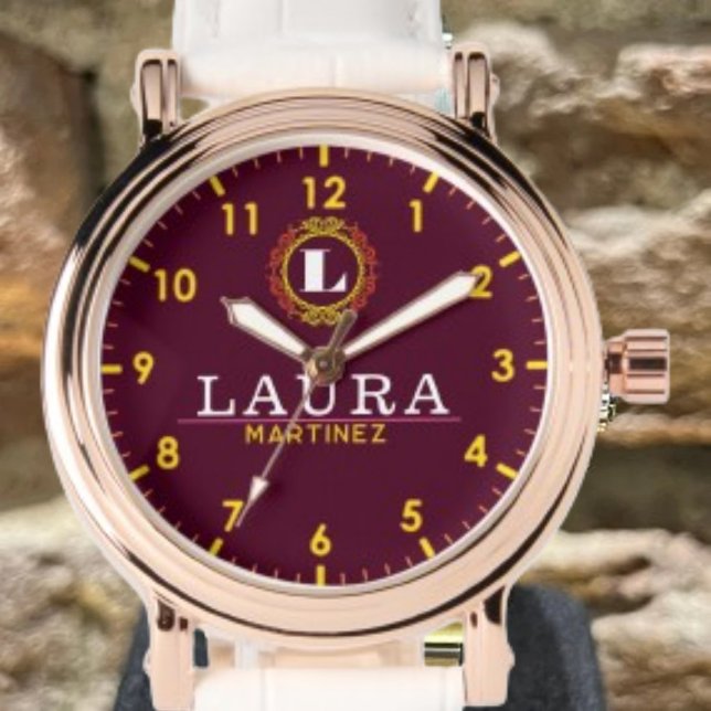 Personalize your name monogram custom armbanduhr (Von Creator hochgeladen)