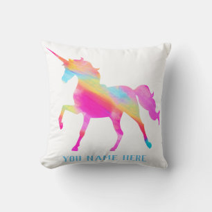 Personalize Your Own Colorful Unicorn Kissen