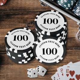 Personalized 100 Numbered Pokerchips