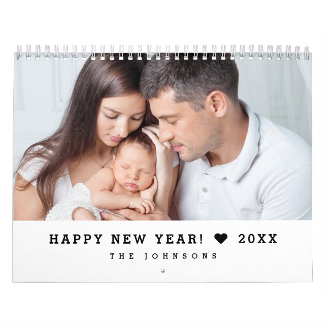 Personalized 12 Month Custom family Photos Kalender (Titelbild)