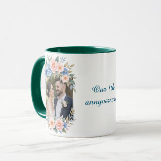 Personalized 1st Anniversary Photo Mug Tasse