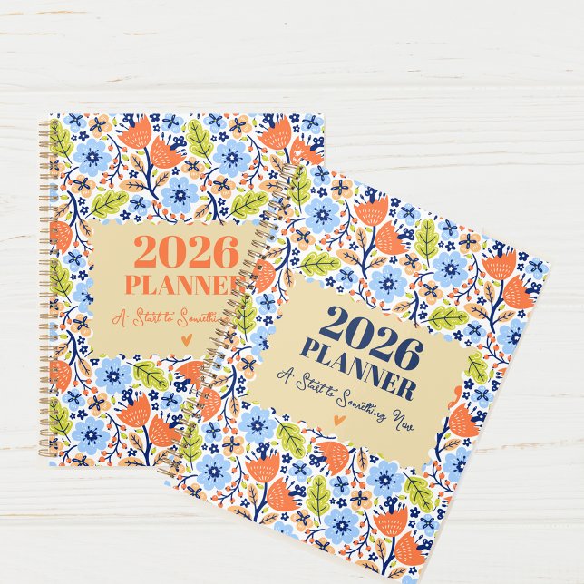 Personalized 2026 Vintage Yearly & Monthly Floral Planer (Personalized 2026 Vintage Yearly & Monthly Floral Planner)